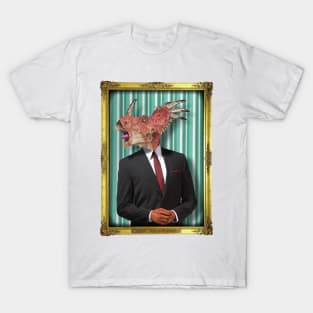 Styracosaurus Man in Vintage Frame T-Shirt